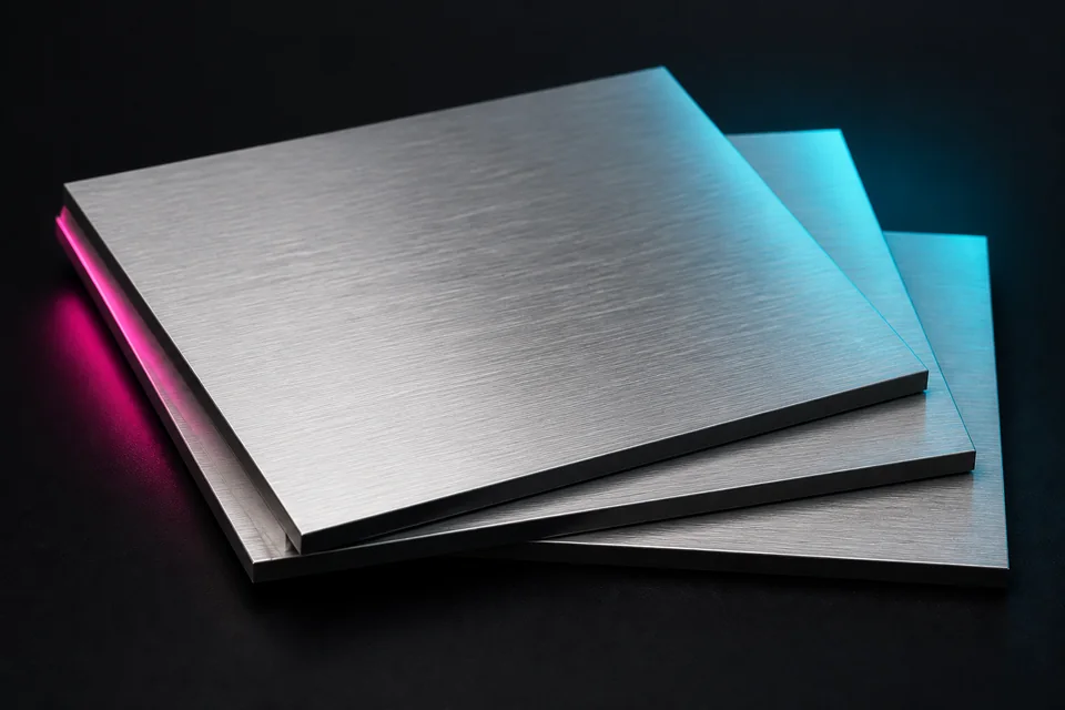 Alu-Dibond-Platten mit gebürsteter Aluminiumoberfläche